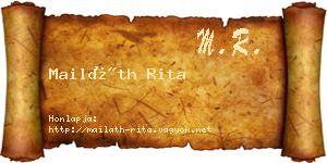 Mailáth Rita névjegykártya